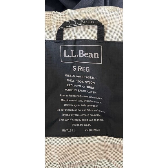 L.L.Bean Women's Trail Model Rain Coat Black Size Small Gorpcore Windbreaker - Picture 8 of 9